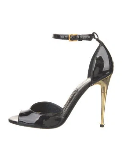 Pre-owned Tom Ford Leather Sandals In Black