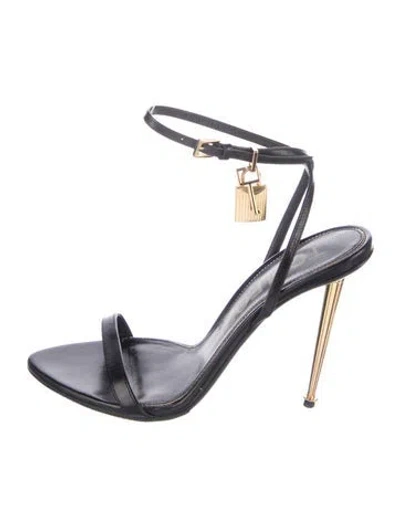 Pre-owned Tom Ford Leather Sandals In Black