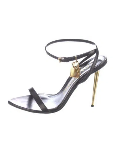 Pre-owned Tom Ford Leather Sandals In Black