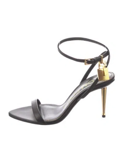 Pre-owned Tom Ford Leather Sandals In Black