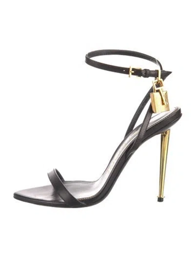 Pre-owned Tom Ford Leather Sandals In Black