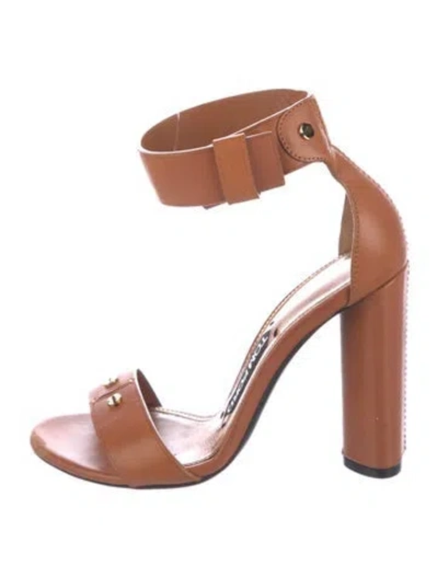 Pre-owned Tom Ford Leather Sandals In Brown