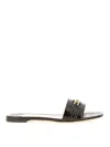 Tom Ford Whitney Croc-effect Leather Slides In Brown