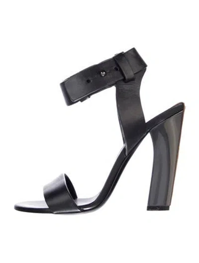 Pre-owned Tom Ford Leather Sandals In Gray