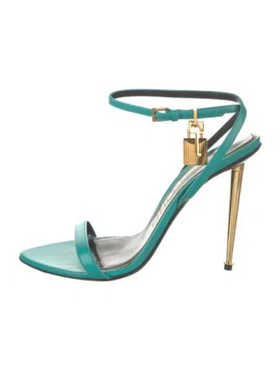 Pre-owned Tom Ford Leather Sandals In Green