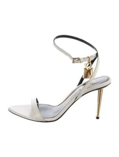 Pre-owned Tom Ford Leather Sandals In Metallic