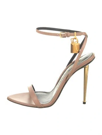 Pre-owned Tom Ford Leather Sandals In Neutrals