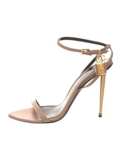 Pre-owned Tom Ford Leather Sandals In Neutrals