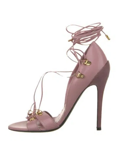 Pre-owned Tom Ford Leather Sandals In Pink