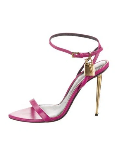 Pre-owned Tom Ford Leather Sandals In Purple