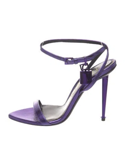 Pre-owned Tom Ford Leather Sandals In Purple