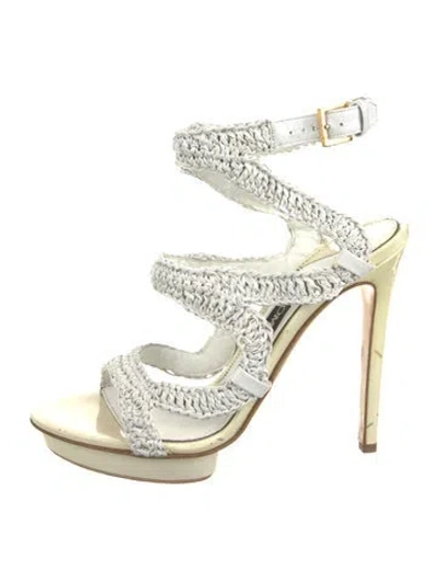Pre-owned Tom Ford Leather Sandals In White