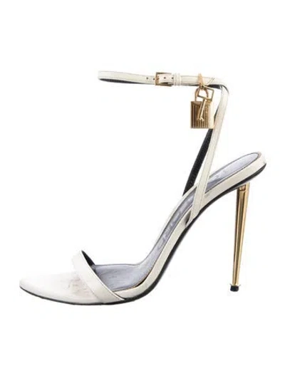 Pre-owned Tom Ford Leather Sandals In White