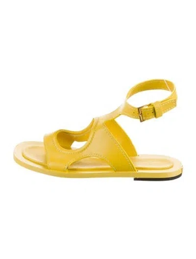 Pre-owned Tom Ford Leather Sandals In Yellow