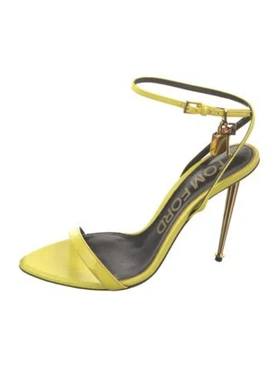 Pre-owned Tom Ford Leather Sandals In Yellow