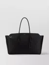 Tom Ford Leather Shopping Bag With Top Handles And Gold-tone Hardware In Black