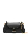 Tom Ford Tara Chain Shoulder Bag In Grain Leather In 黑色