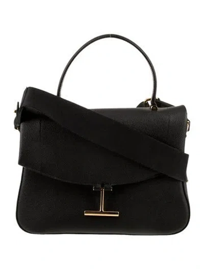 Pre-owned Tom Ford Leather Shoulder Bag In Black