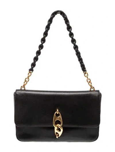 Pre-owned Tom Ford Leather Shoulder Bag In Black