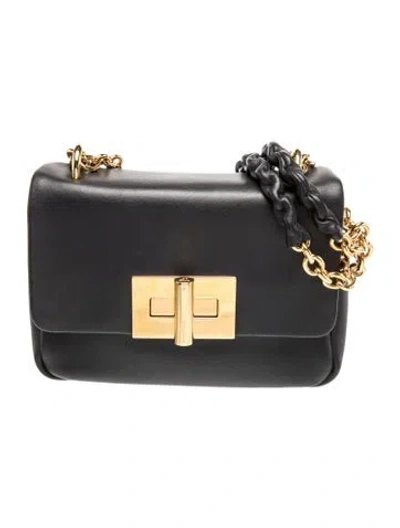 Pre-owned Tom Ford Leather Shoulder Bag In Black