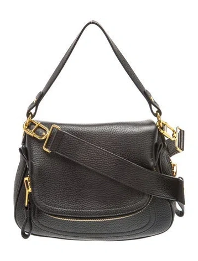 Pre-owned Tom Ford Leather Shoulder Bag In Black
