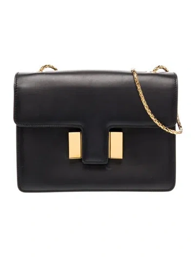 Pre-owned Tom Ford Leather Shoulder Bag In Black