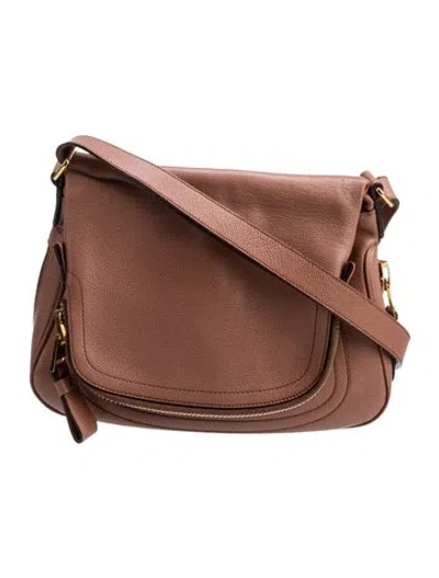 Pre-owned Tom Ford Leather Shoulder Bag In Brown