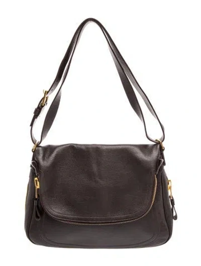 Pre-owned Tom Ford Leather Shoulder Bag In Brown