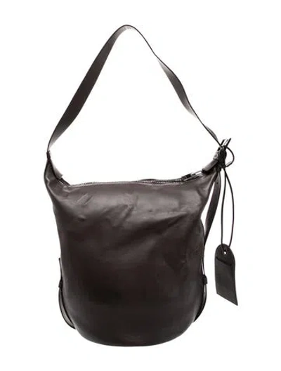 Pre-owned Tom Ford Leather Shoulder Bag In Gray