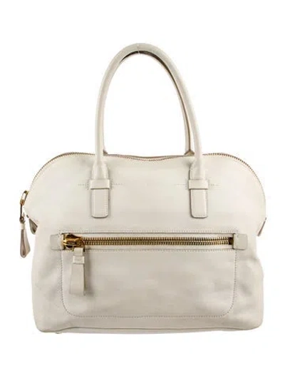 Pre-owned Tom Ford Leather Shoulder Bag In Neutral