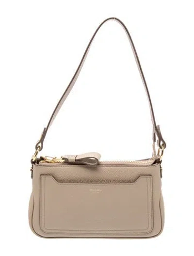Pre-owned Tom Ford Leather Shoulder Bag In Neutral