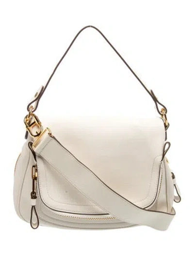 Pre-owned Tom Ford Leather Shoulder Bag In Neutrals