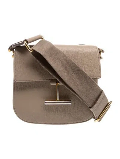 Pre-owned Tom Ford Leather Shoulder Bag In Neutrals
