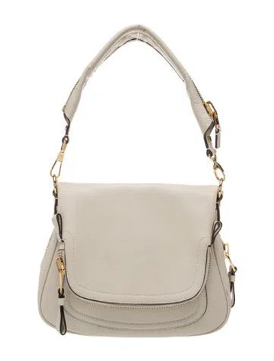 Pre-owned Tom Ford Leather Shoulder Bag In Neutrals
