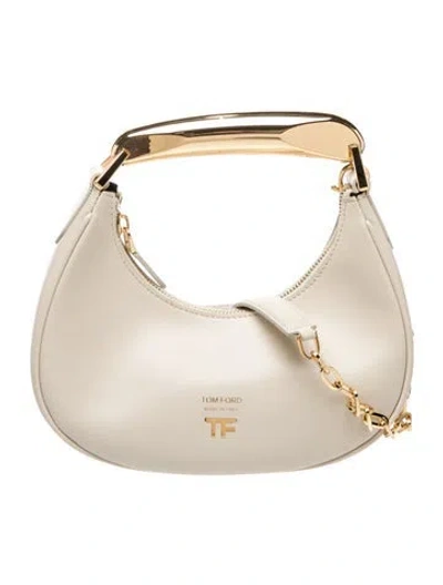 Pre-owned Tom Ford Leather Shoulder Bag In Neutrals