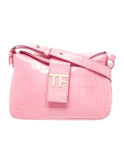 Pre-owned Tom Ford Leather Shoulder Bag In Pink