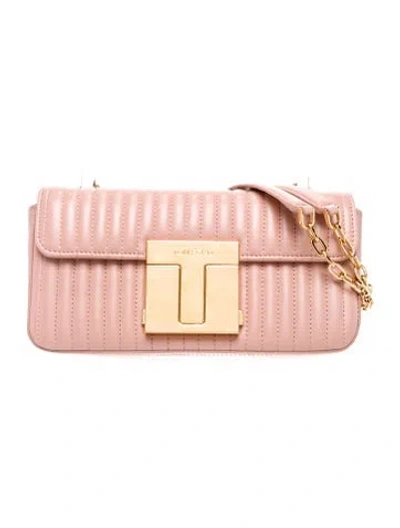Pre-owned Tom Ford Leather Shoulder Bag In Pink