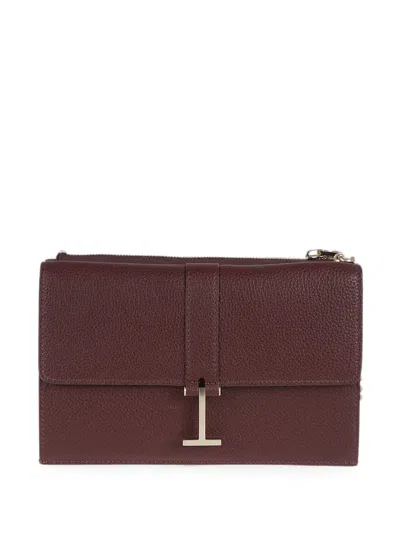 Tom Ford Leather Shoulder Bag In Red