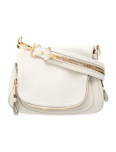Pre-owned Tom Ford Leather Shoulder Bag In White