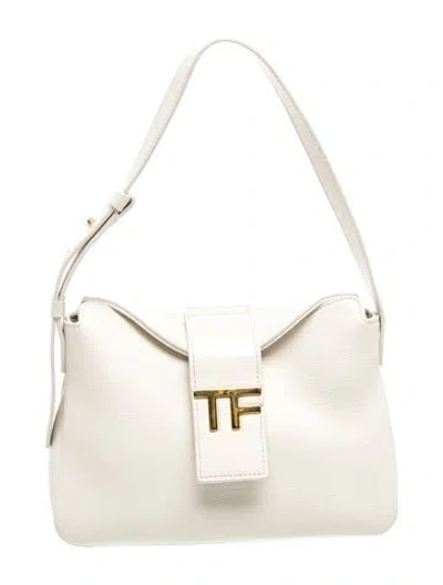 Pre-owned Tom Ford Leather Shoulder Bag In White