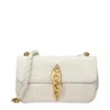 Tom Ford White Leather Shoulder Bag In Neutral