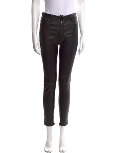 Pre-owned Tom Ford Leather Skinny Leg Pants In Black
