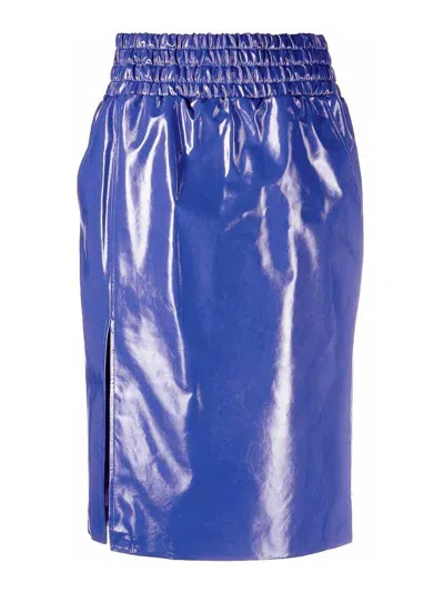 TOM FORD FALDA DE CUERO - AZUL