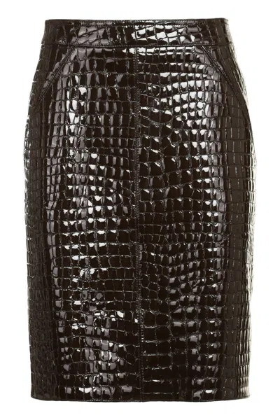 TOM FORD TOM FORD LEATHER SKIRT