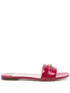 Tom Ford Whitney Stadium T Patent Leather Slides In Pink