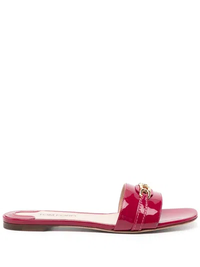 TOM FORD LEATHER SLIDES