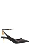 Tom Ford Pointy Toe Stiletto Pumps With Lock Detail In Black