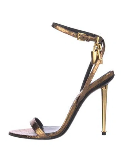 Pre-owned Tom Ford Leather Slingback Pumps In Brown