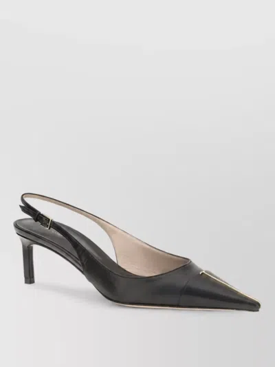 Tom Ford Leather Slingback Pumps In Burgundy