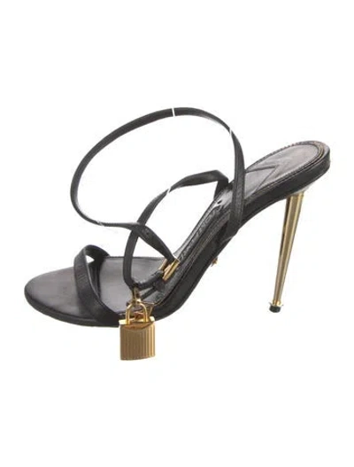Pre-owned Tom Ford Leather Slingback Sandals In Multi